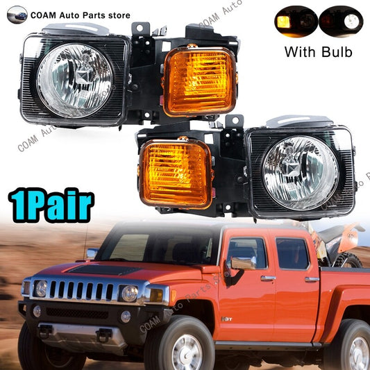 2-pack for Hummer H3 2006-2010 Headlights, Daytime Running Lights, Headlight Assembly