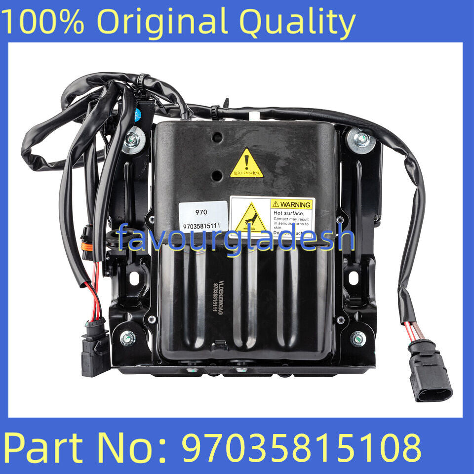 Air Suspension Compressor Pump Assembly w/ Relay for Porsche for Panamera 970 10-16