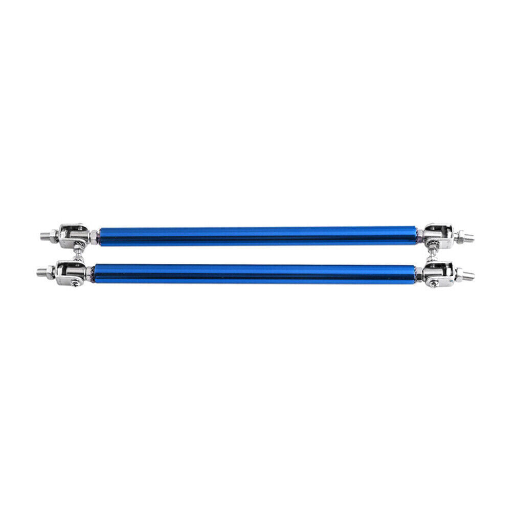 20cm Adjustable Front Bumper Lip Splitter Spoiler Strut Rod Tie Support Bar Blue