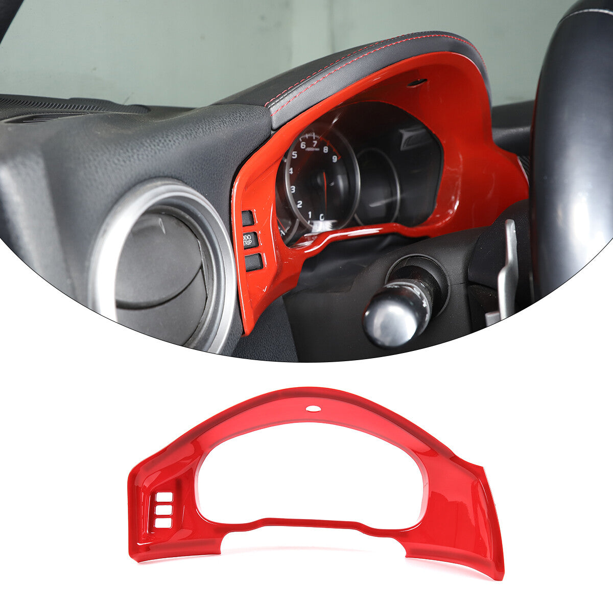 Carbon Fiber Indoor Front 2-Door A/C Outlet Vent Cover Trim for Dodge Charger- v