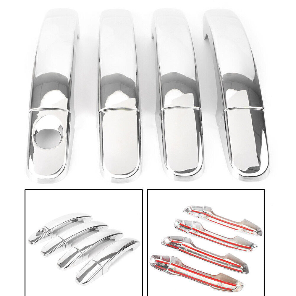 8PCS Car Door Handle Chrome Cover Trim Set Fit for Ford Focus MK2 2005-2011 ABS
