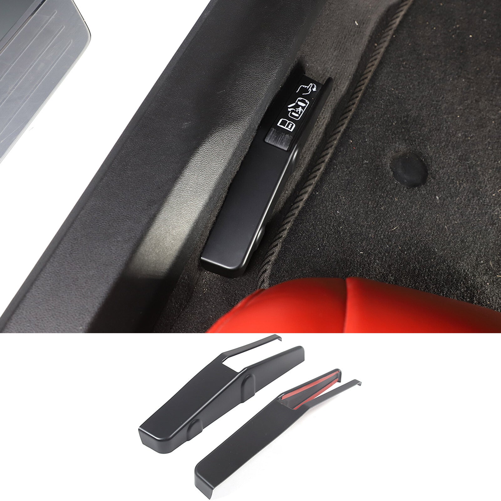 ABS Black Center Gear L-Shaped Storage Tray Box for FJ Cruiser 2007 - 2021- v