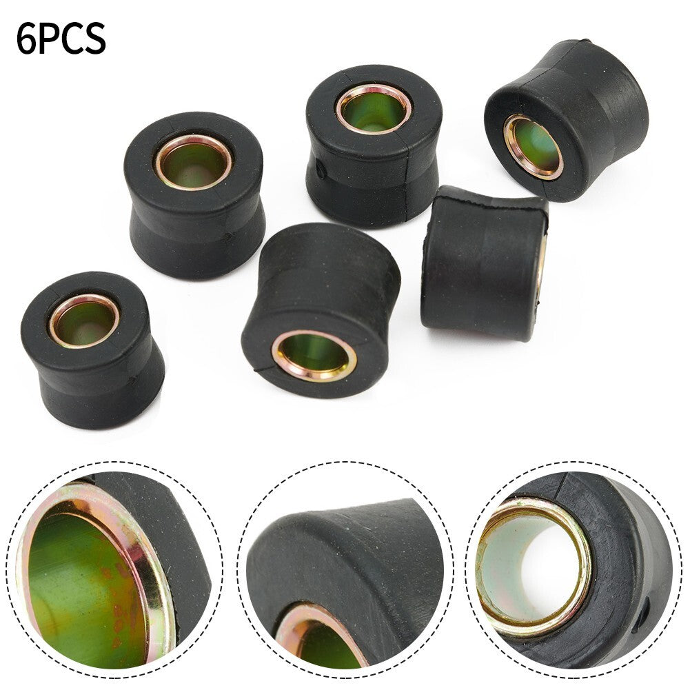 6 Pack Motorbike 10mm Rear Shock Absorber Cushion Rubber Ring Bushing v
