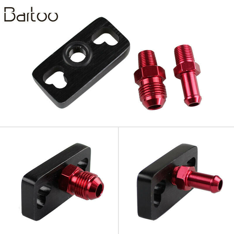 Turbo Fuel Rail Delivery Regulator Adapter Riser with Fitting 1Pcs Q