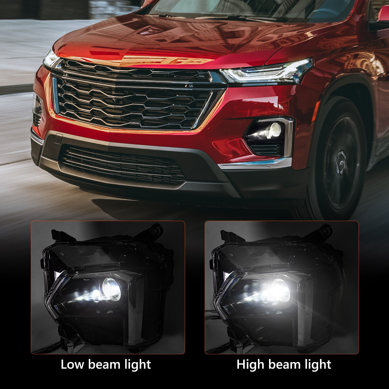 Compatible with 2022-2023 for Chevrolet Traverse Headlight Projector Driver with LED DRL
