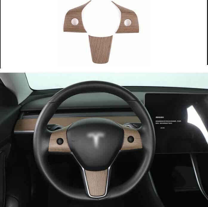 Pear Wood Grain Steering Wheel Strip Cover Trim For auto for Tesla Model 3 Y 2017-23