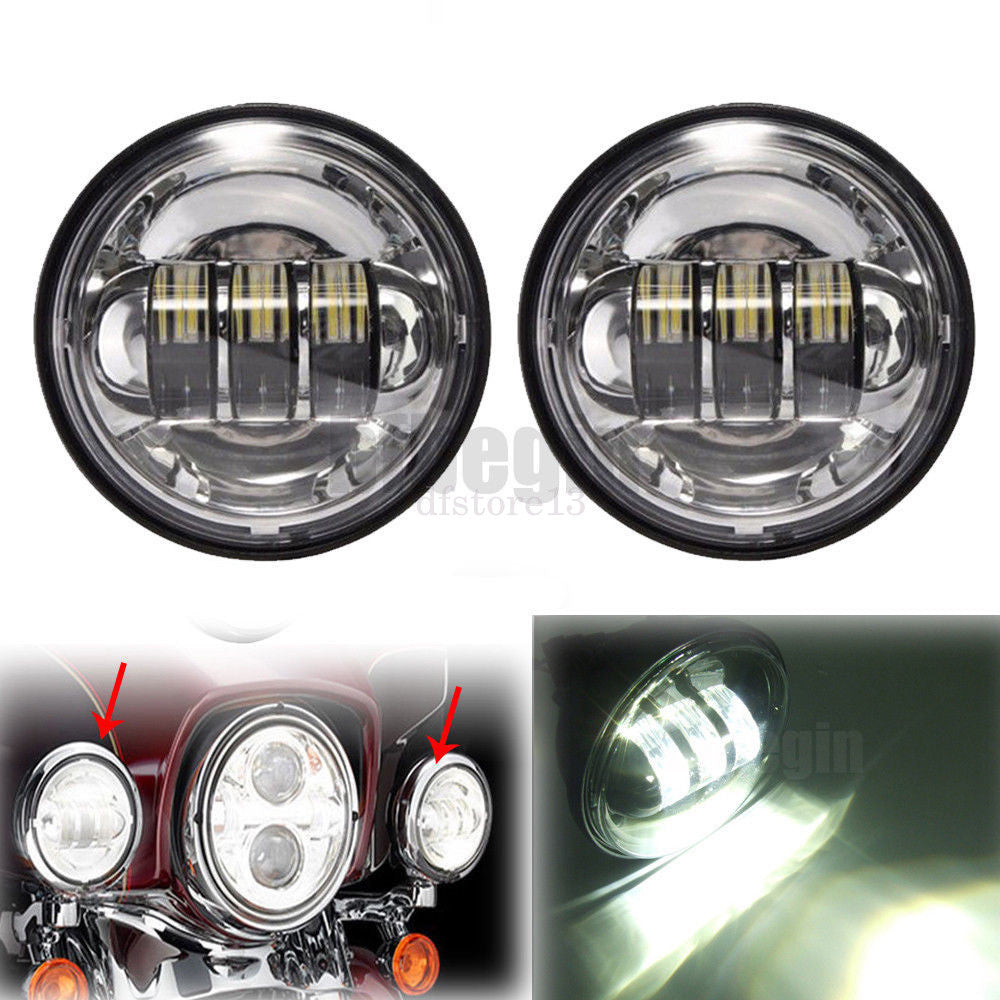 Motorcycle 4.5-inch fog lights with 6 LEDs for traffic assist, suitable for Harley-Davidson and for Honda .