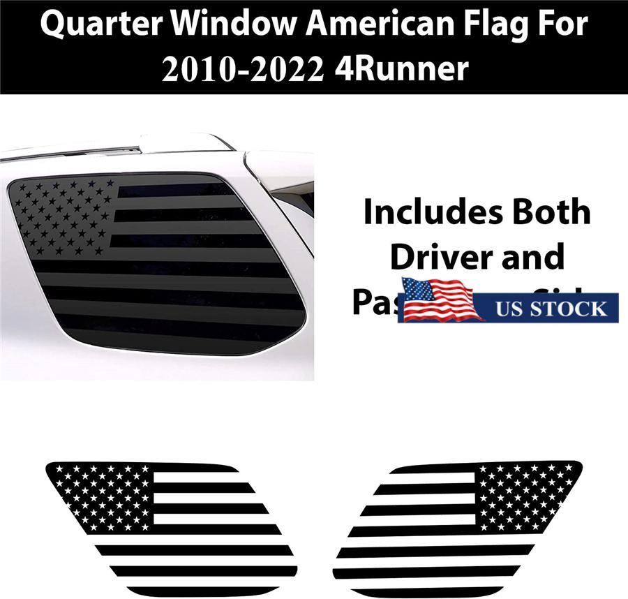 1Set Car American Flag Window Decal Sticker For 2010-2022 for Toyota for 4RUNNER