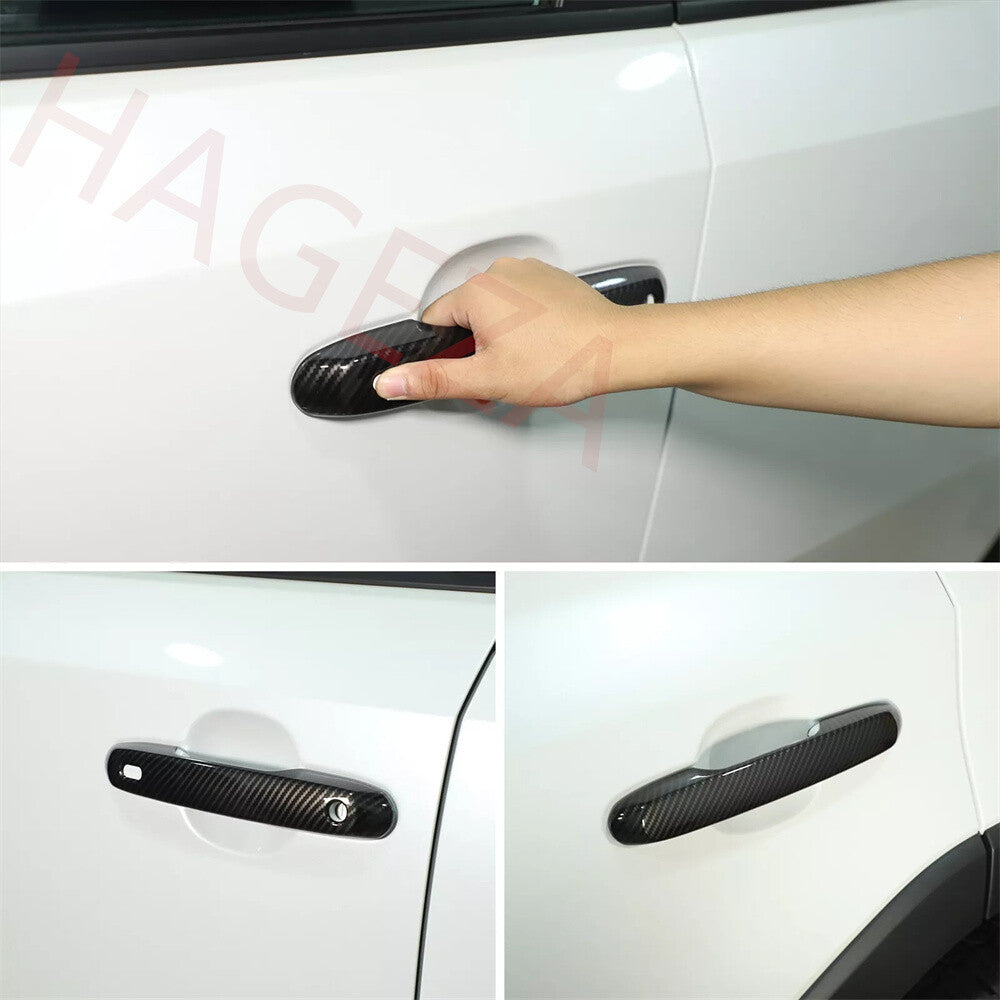 Carbon Fiber ABS Side Door Handle Panel Trim For Toyot@ for Land Cruiser LC250 2024+
