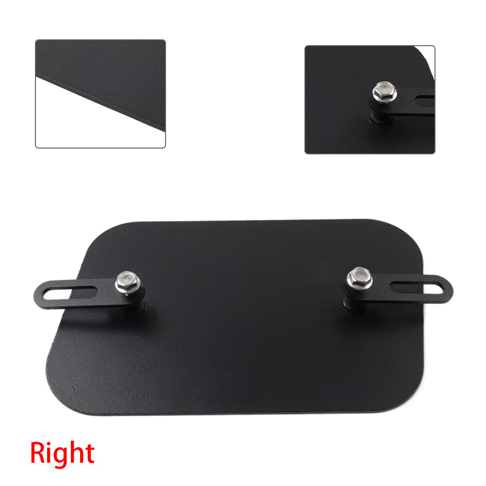 Black Motorcycle Universal Right Side Number Plate Panel Cover CNC