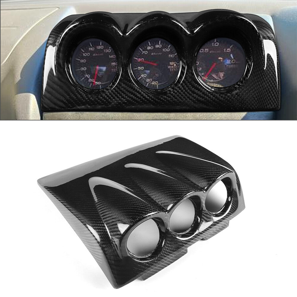 Carbon Fiber 52mm Dash Gauge Pod Cover for Nissan Skyline R34 GTR GTT 1999-2004