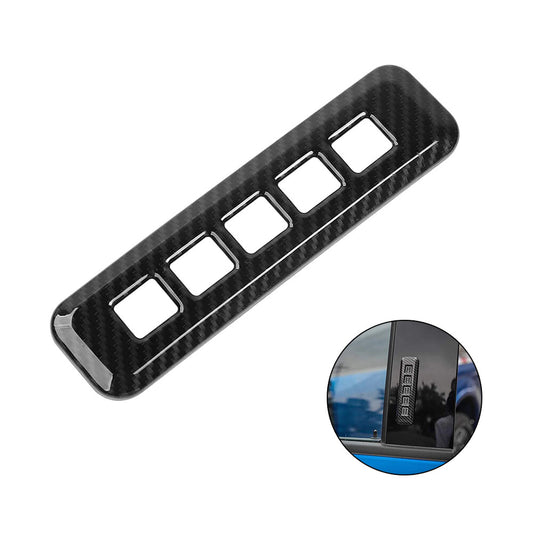 Door Lock Password Button Decor Cover for 2015-2019 for Ford F150 Carbon Fiber Black Q