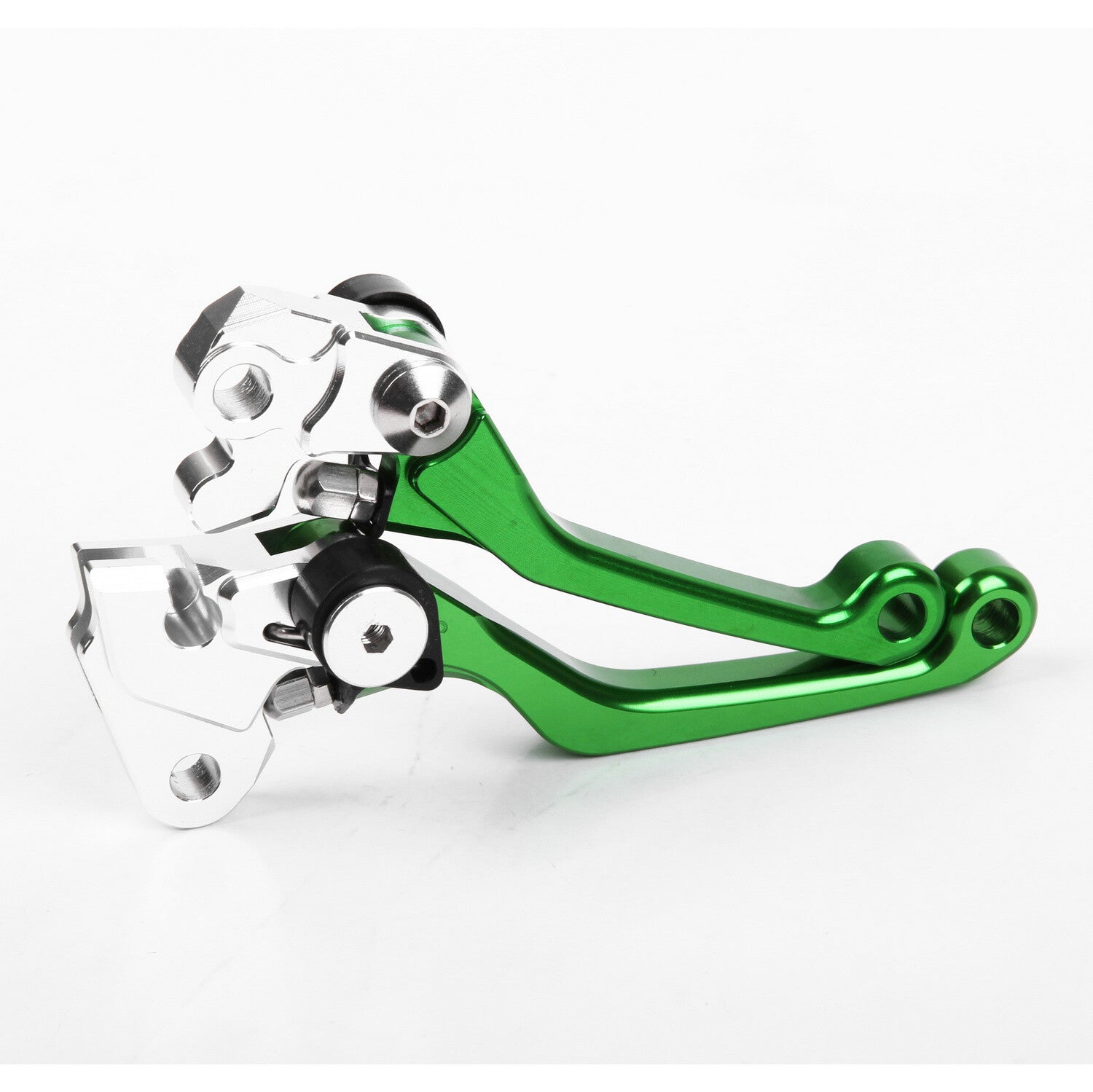 For Kawasa KX450F 2006-2012 Clutch Brake Levers CNC Pivot Green US Pair 09 10 11