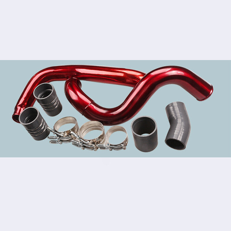 Turbo Intercooler Piping Kit Silicone Clamp Aluminum for Ford 2003-07 F-250 Red