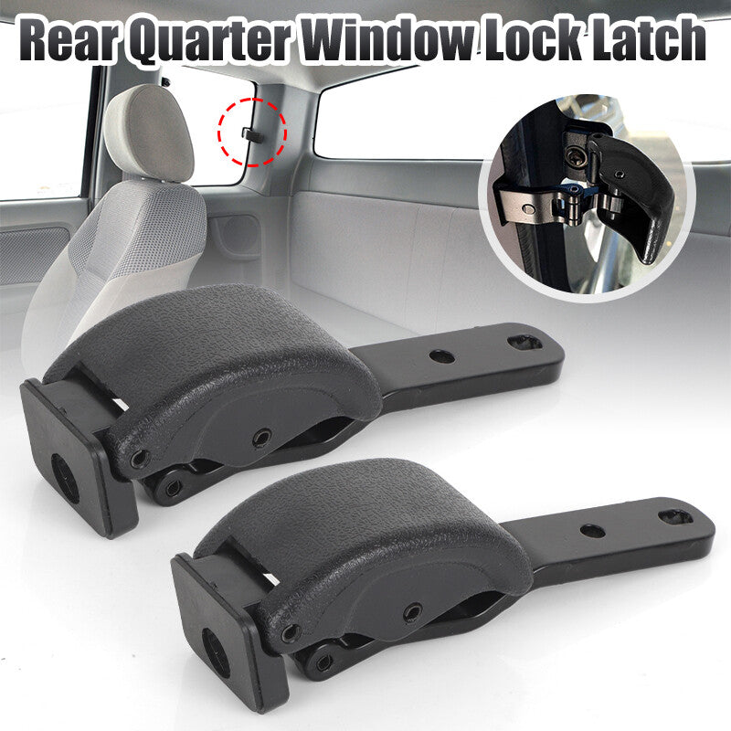 2X LeftRight Rear Quatar Window Latch Lock Black Fit for Toyota Tacoma Hilux 97-14