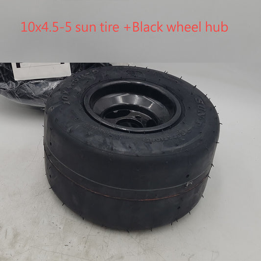 Motorcycle 10x4.5-5 Kart Front 125mm Aluminum Rim Hub Wheel Karting Drift Tyre
