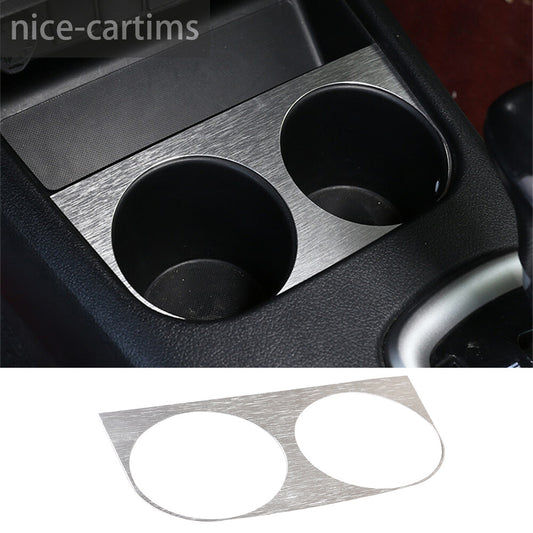Alloy Central Control Water Cup Holder Panel Cover For T@yota Hilux Revo 2015-21