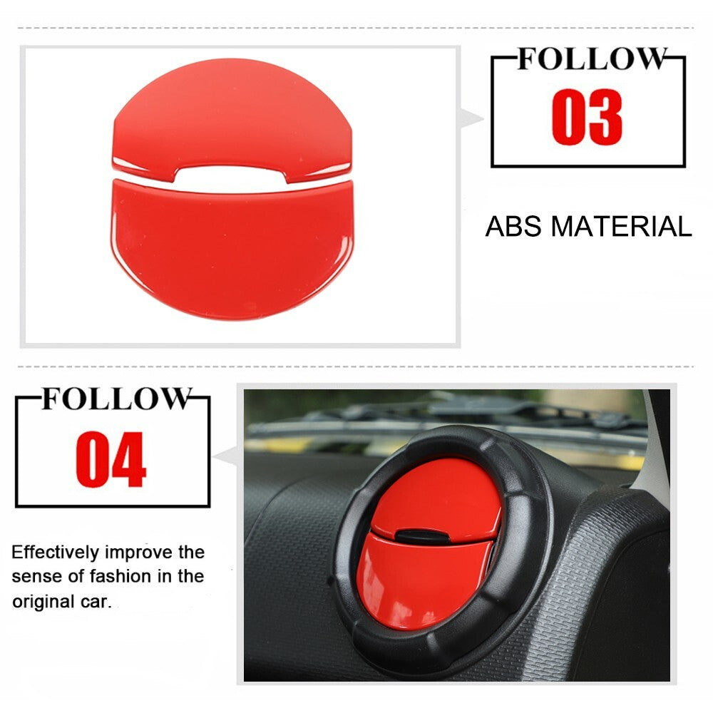 Red Center Console Air Condition Vent Outlet Cover for Suzuki for Jimny 2019-2023