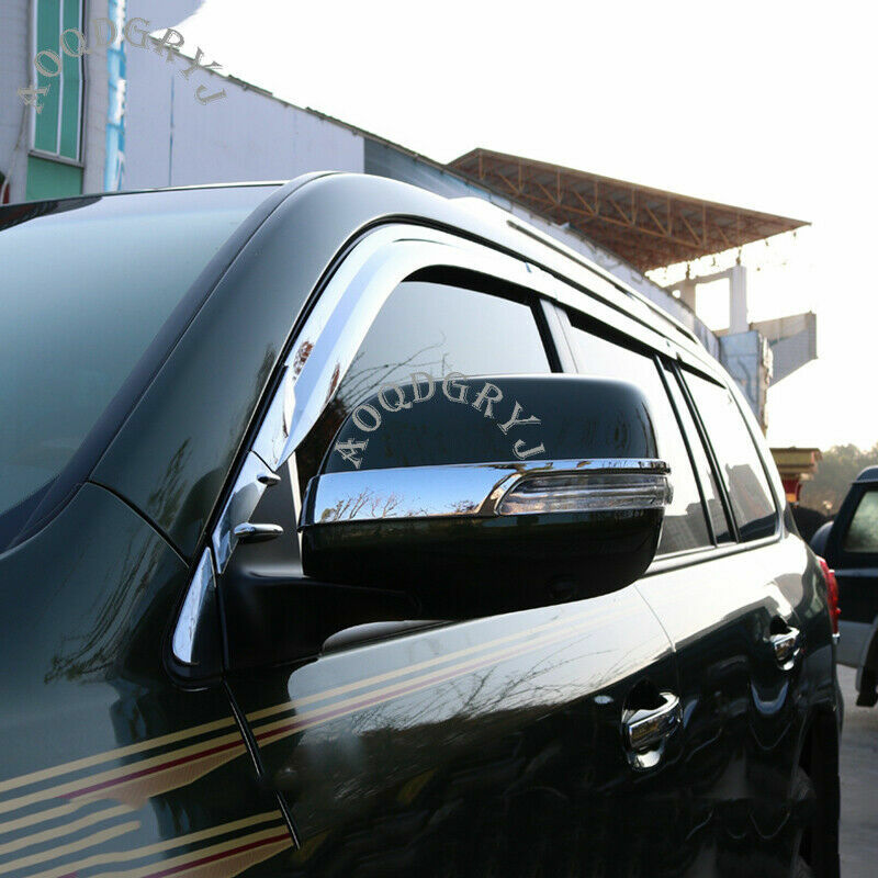 10X Side Window Wind Deflector Visor Rain Guard for Toyota for Land Cruiser 2008-21