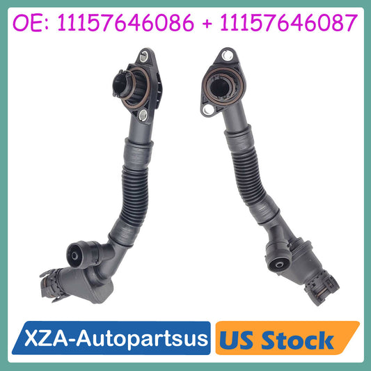 Pair Left  Right Crankcase Vent Hoses for BMW 550i 650i 750i 750Li B7 for X5 X6 N63 Q