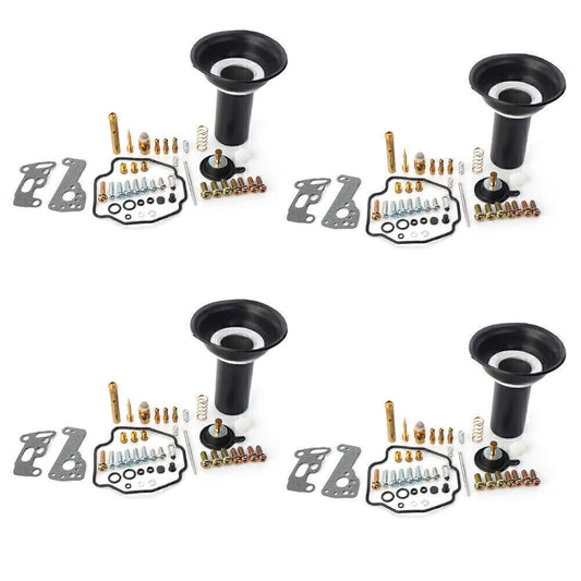 For Yanaha V-MAX 1200 1985-2000 86 4 Sets Carb Carburetor Rebuild Kits Plunger Q