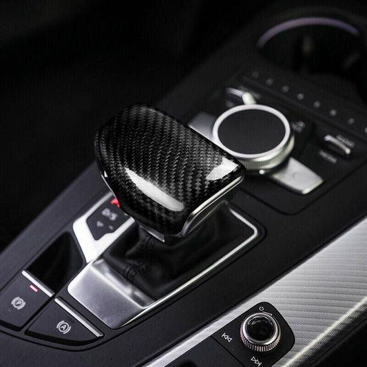 Real Carbon Fiber Handle Gear Shift Knob Trim Cover for Audi for A4 S4 RS4 for A5 S5 RS5 Q