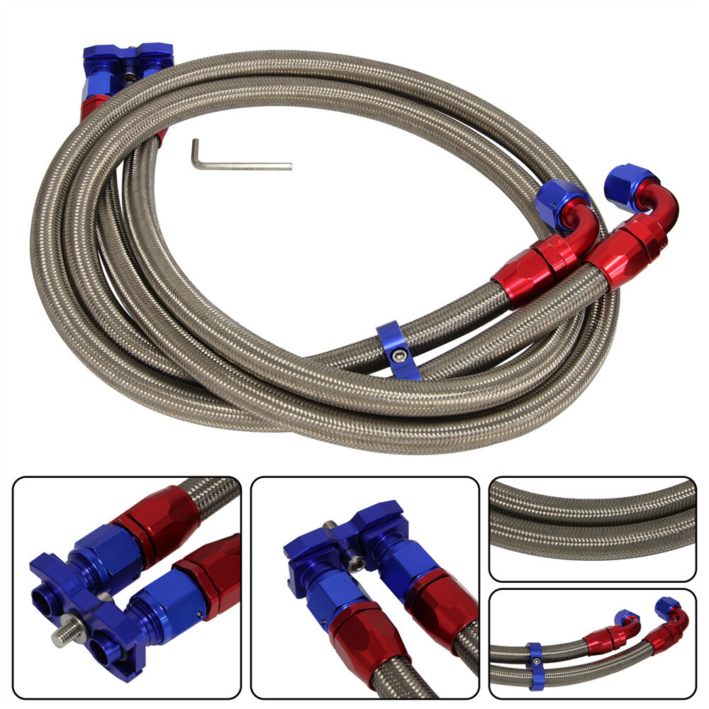 Oil cooler Adapter Hose Kit Fit for BMW E36 E82 E9X 135/335 E46 M3 Blue