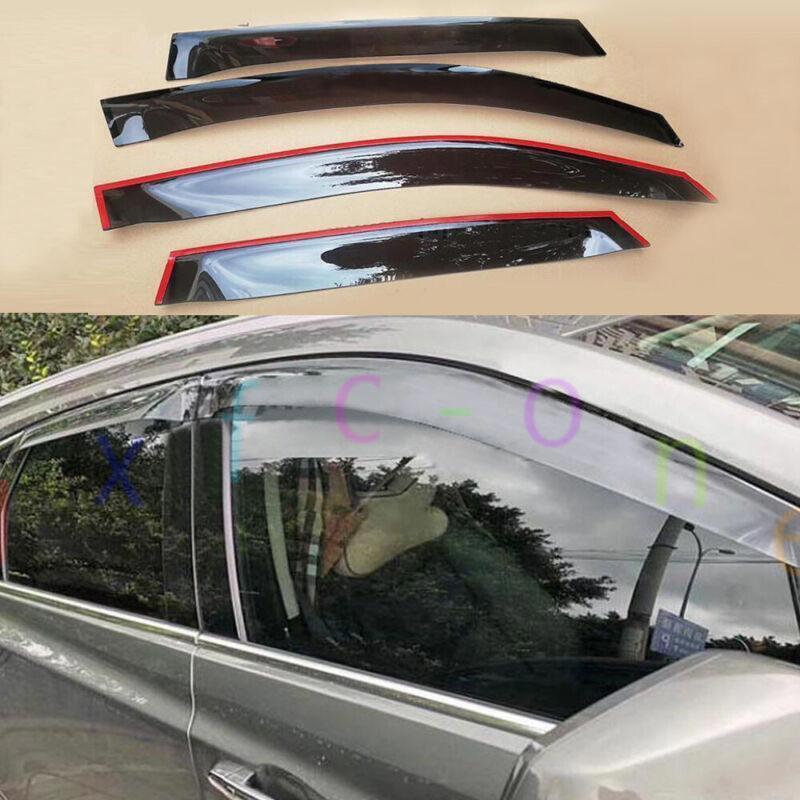 for Cadillac XT4 2019-2023 Black Car Window Vent Visor Sun Rain Deflector Guard