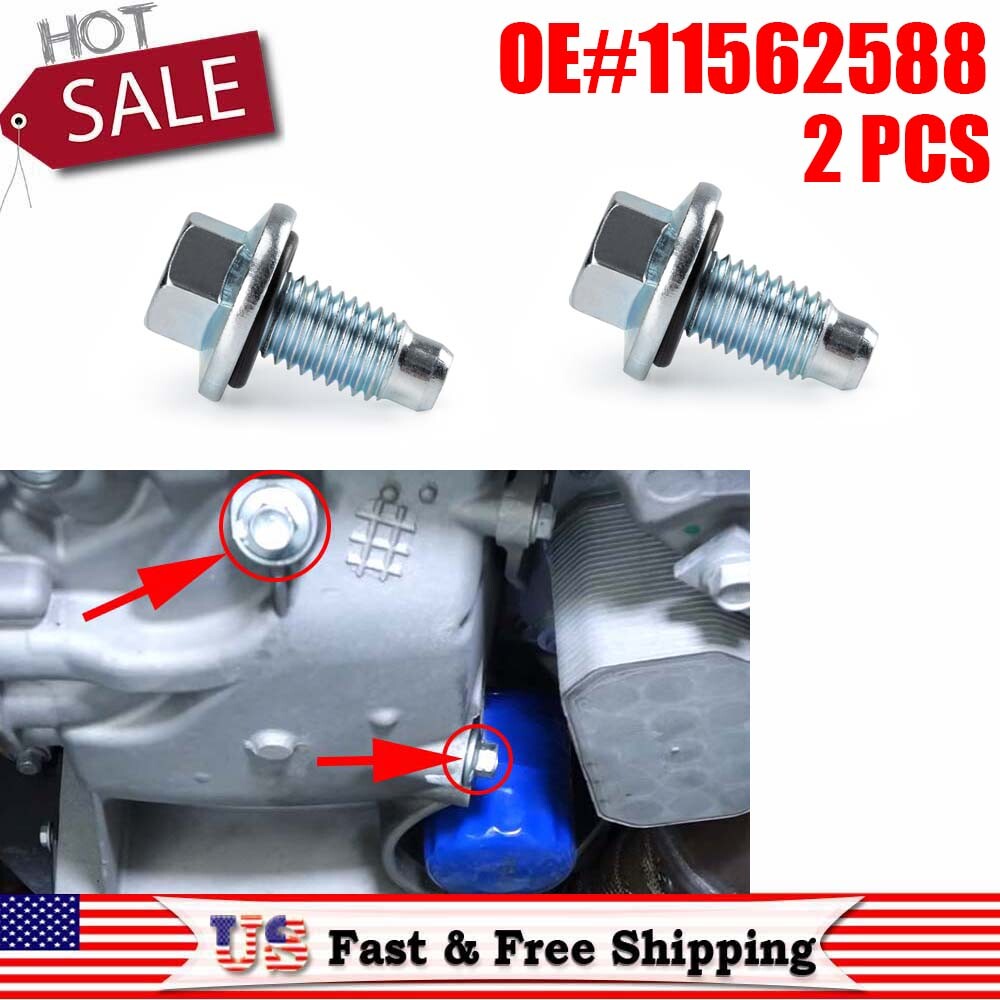 2-pack engine oil pan drain plugs 11562588 03538469 96829610 suitable for Buick for Chevrolet for GMC Q