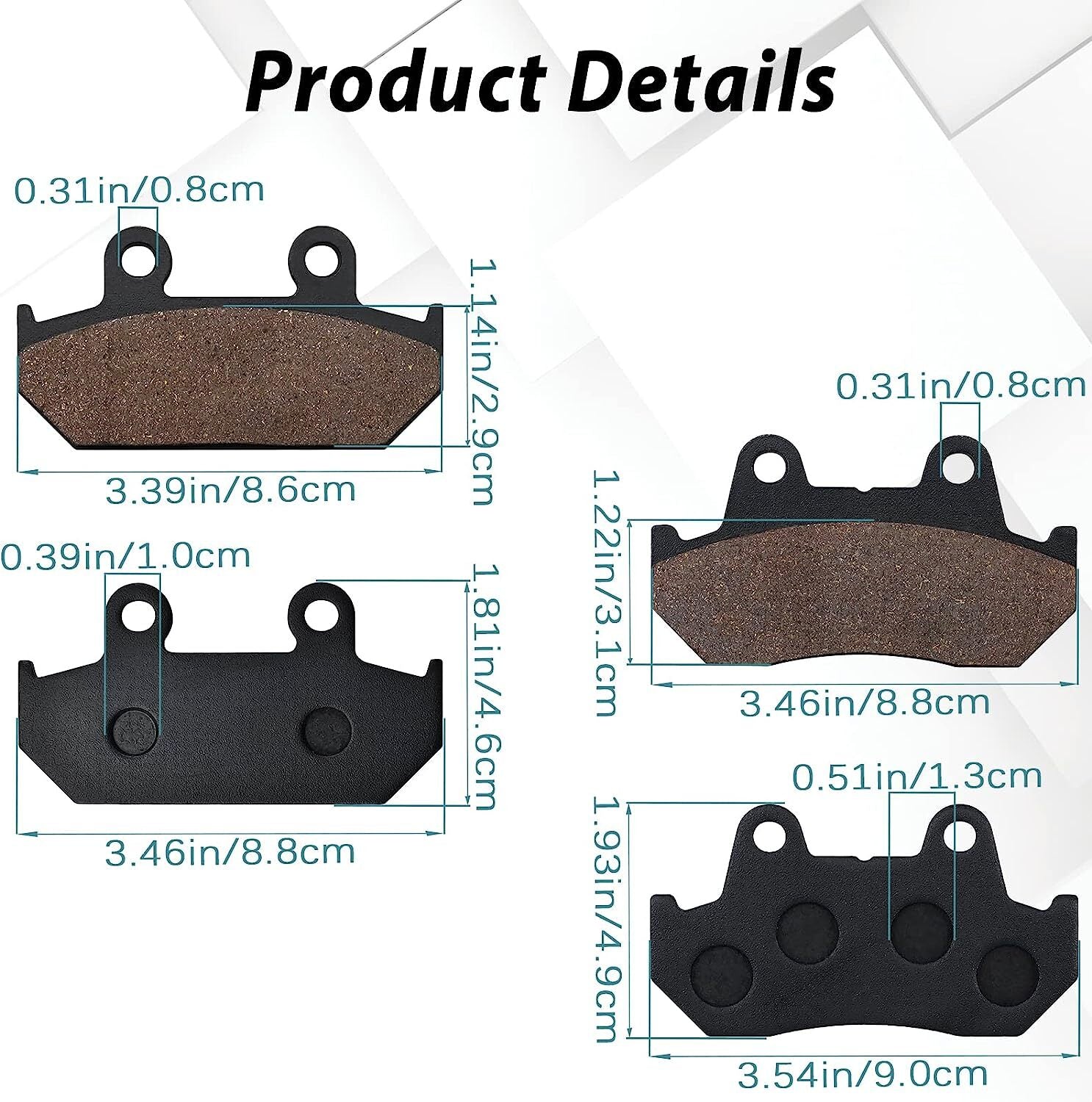 Front Rear Brake Pads for Honda GL 1500 Aspencade GL1500I Interstate 1988-2000
