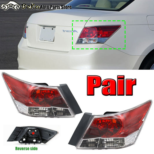 2-Piece Set for 2008-2012 for Honda Accord 4-Door Sedan Taillights (LHRH Passenger Side)