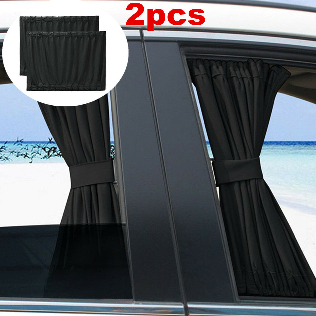 Car Sun Shade Kit Side Window Curtain Foldable UV Protection Auto Accessories