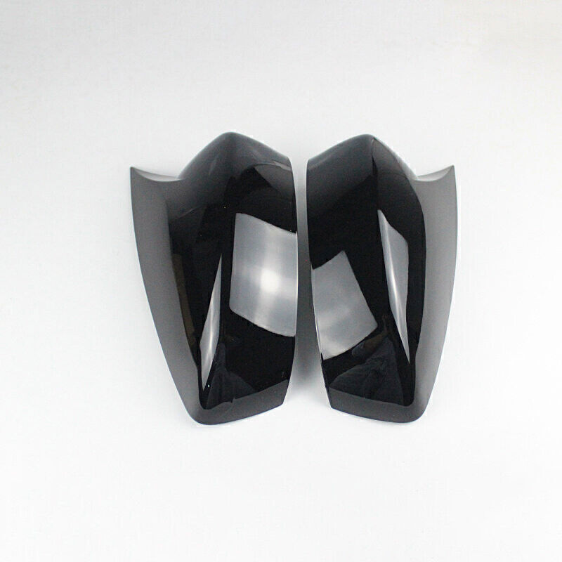 for Mazda 3 Axela 2017-18 Bright Black Ox Horn Door Rear View Mirror Cap Trim 2X