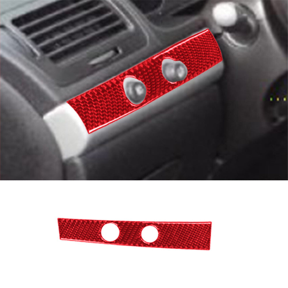 Red Steering Wheel Left Trim Cover Carbon Fiber for Chevrolet COBALT 2005-2010