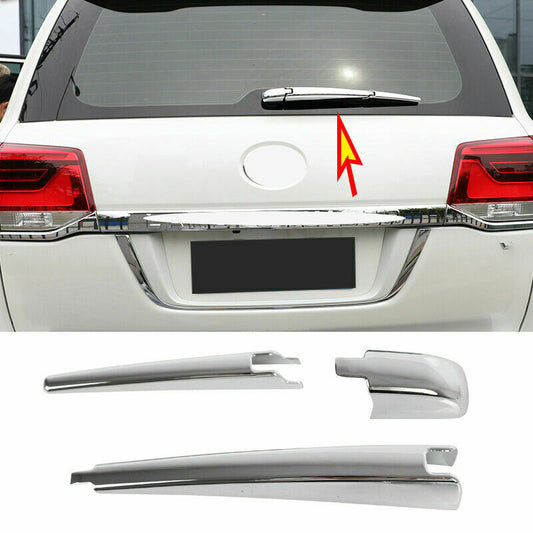 Chrome Rear Tail Window Wiper Trim for Toyota for Land Cruiser FJ200 LC200 2016-2021