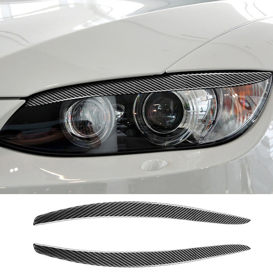 Carbon Fiber Headlight Eyelids Eyebrow Cover for BMW 3 Series E92 E93 M3 2006-12