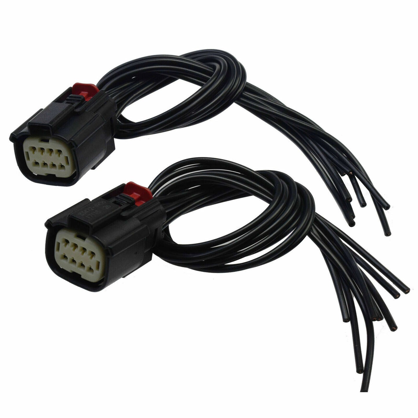 2 Pieces Headlight Connector Pigtail 6 Pin 8 Way For 2016-18 for Camaro - v
