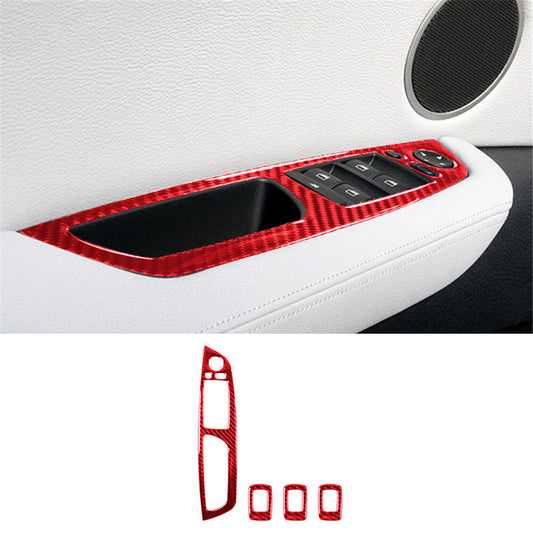 Red Carbon Fiber Interior Rear Door Speaker Cover Trim for Lexus RX300 1998-2003 v