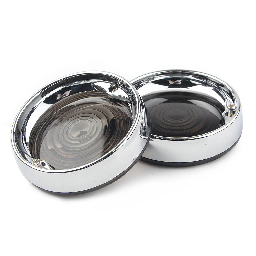 for Harley Touring Tour Glides 3-1/4 Turn Signal Bezels Lens CoverTrim Rings
