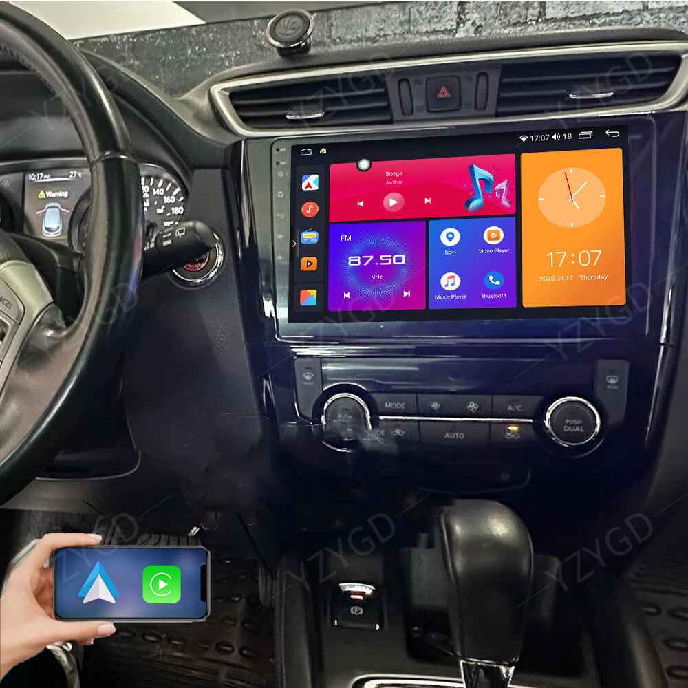 for Nissan Qashqai 2014-2019 Android Carplay Car Radio GPS Navi Stereo Screen BT
