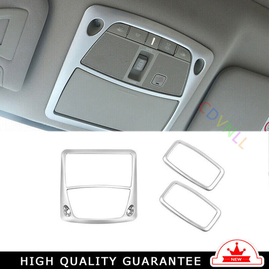 Front Reading Lamp Frame Cover Trim Fit for Nissan Murano 15-2021 Silver Matte