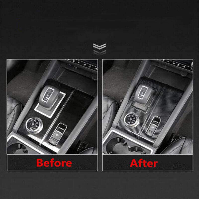 Carbon Fiber Gear Shift Box Panel Cover Trim for Mitsubishi Outlander 2022 2023