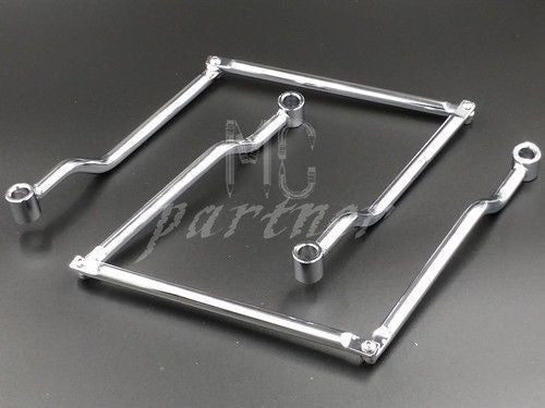 Chrome Saddle Bag Support Bars Mounts Bracket for Harley for Kawasaki for Honda for Yamaha Q