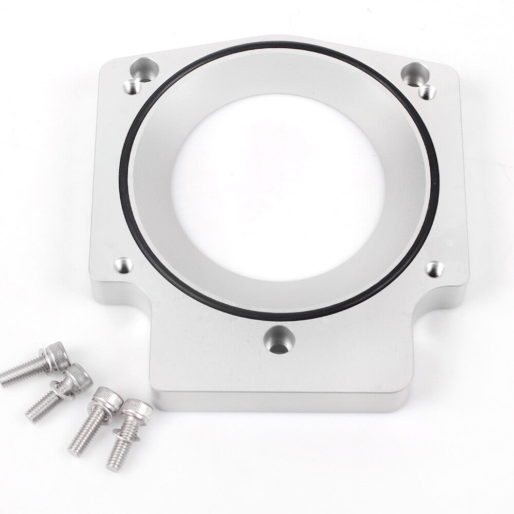 102mm Silver Intake Manifold Throttle Body Spacer Adapter For LS1 LS2 LS6 LSX