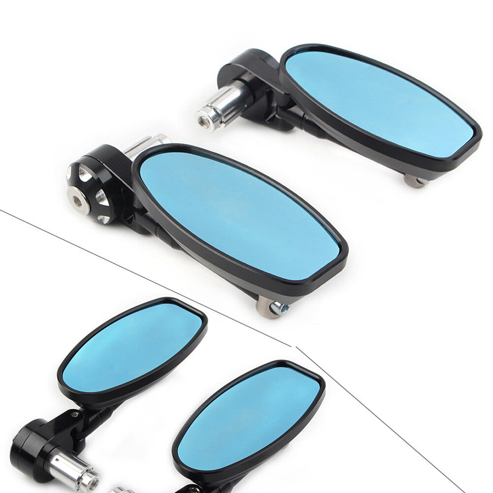 22MM 25MM Universal Handle Bar End Rearview Mirrors Motorcycle Black Q