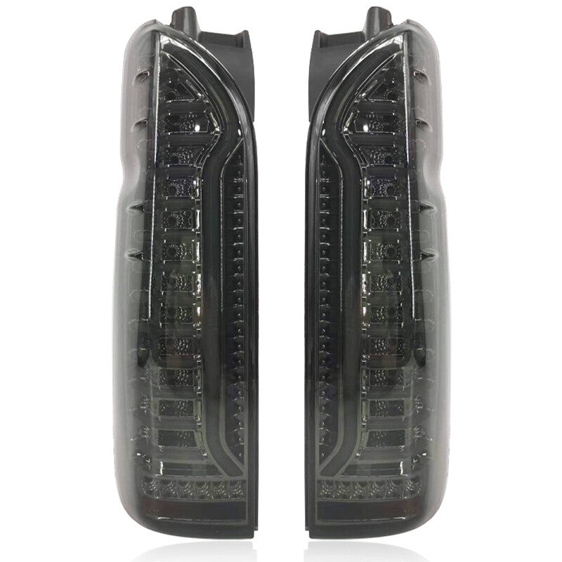 1 Pair LED Dynamic Tail Light Rear Brake Lamp for Toyota Hiace 2005-2018 Smoked