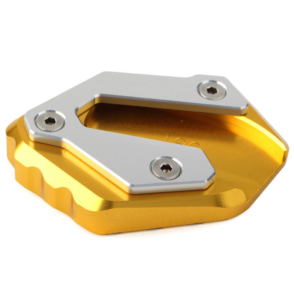 Gold Kickstand Side Stand Plate Extension Pad for YAMAHA MT-07 14-18 XSR700 2016 Q