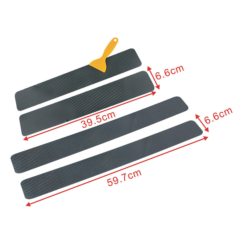 4-piece car door panel and window frame wear cover anti-scratch sticker accessories carbon fiber