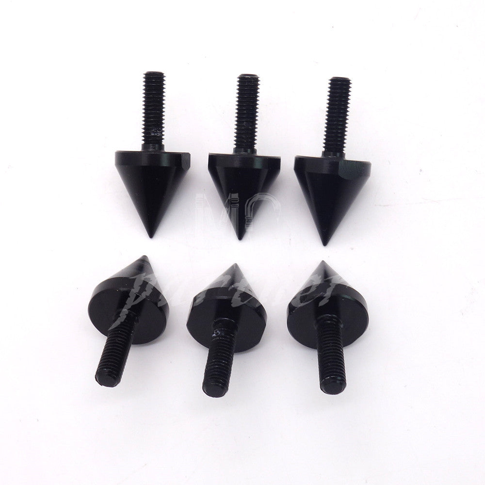 Motorcycle Black Aluminum Spike Bolts For Windscreen Fairings License Plate Bolt Q