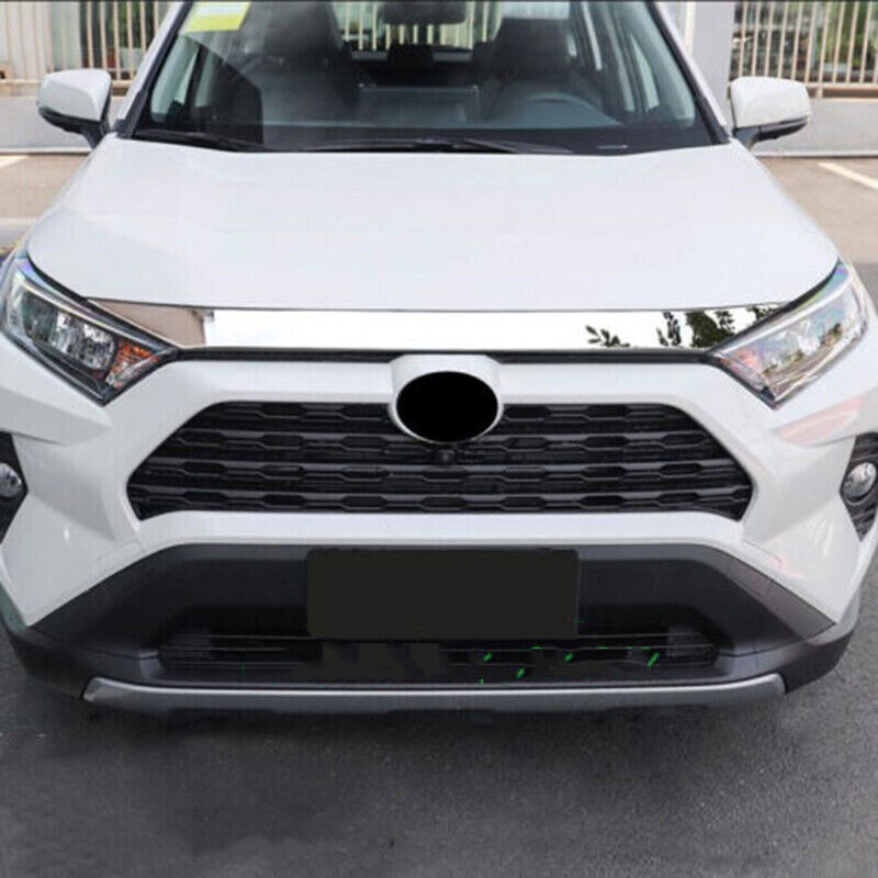 For 2019-2023 RAV4 Stainless FRONT ENGINE HOOD CENTER GRILLE STRIP TRIM B n